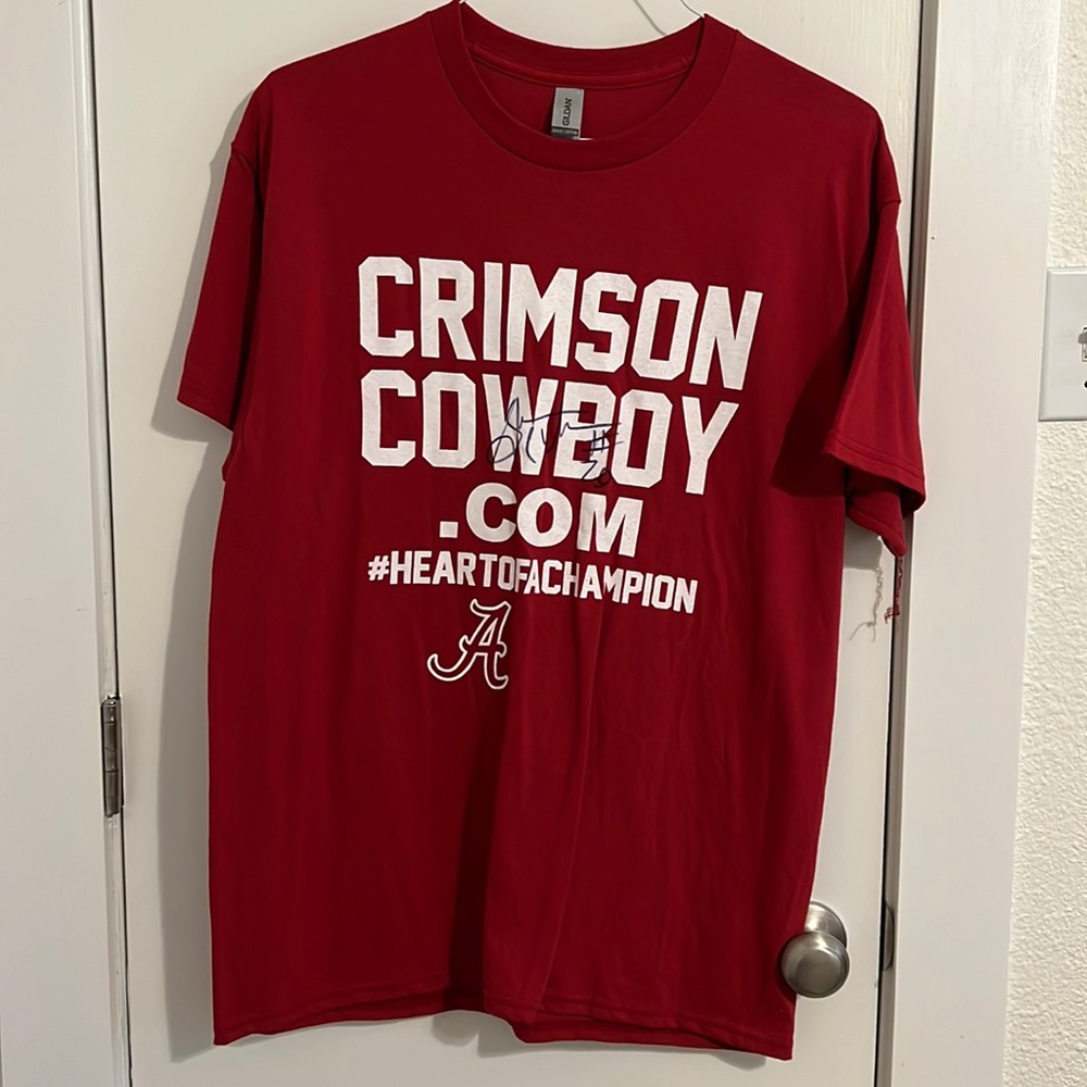 Sherman Williams signed t shirt Crimson Cowboy